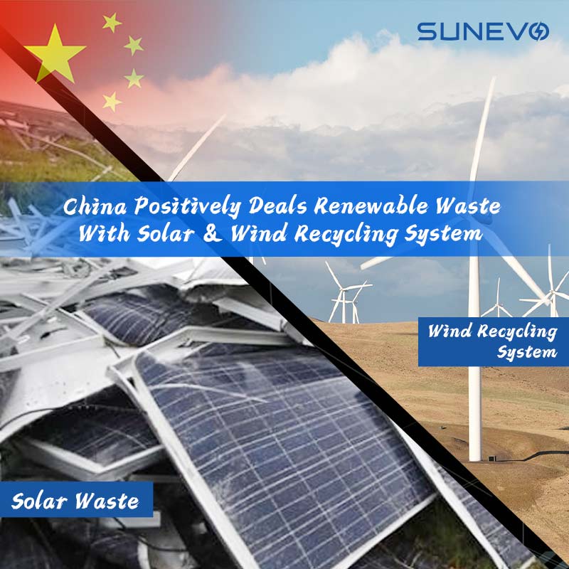 China ahora se ocupa positivamente de los paneles solares y los residuos eólicos