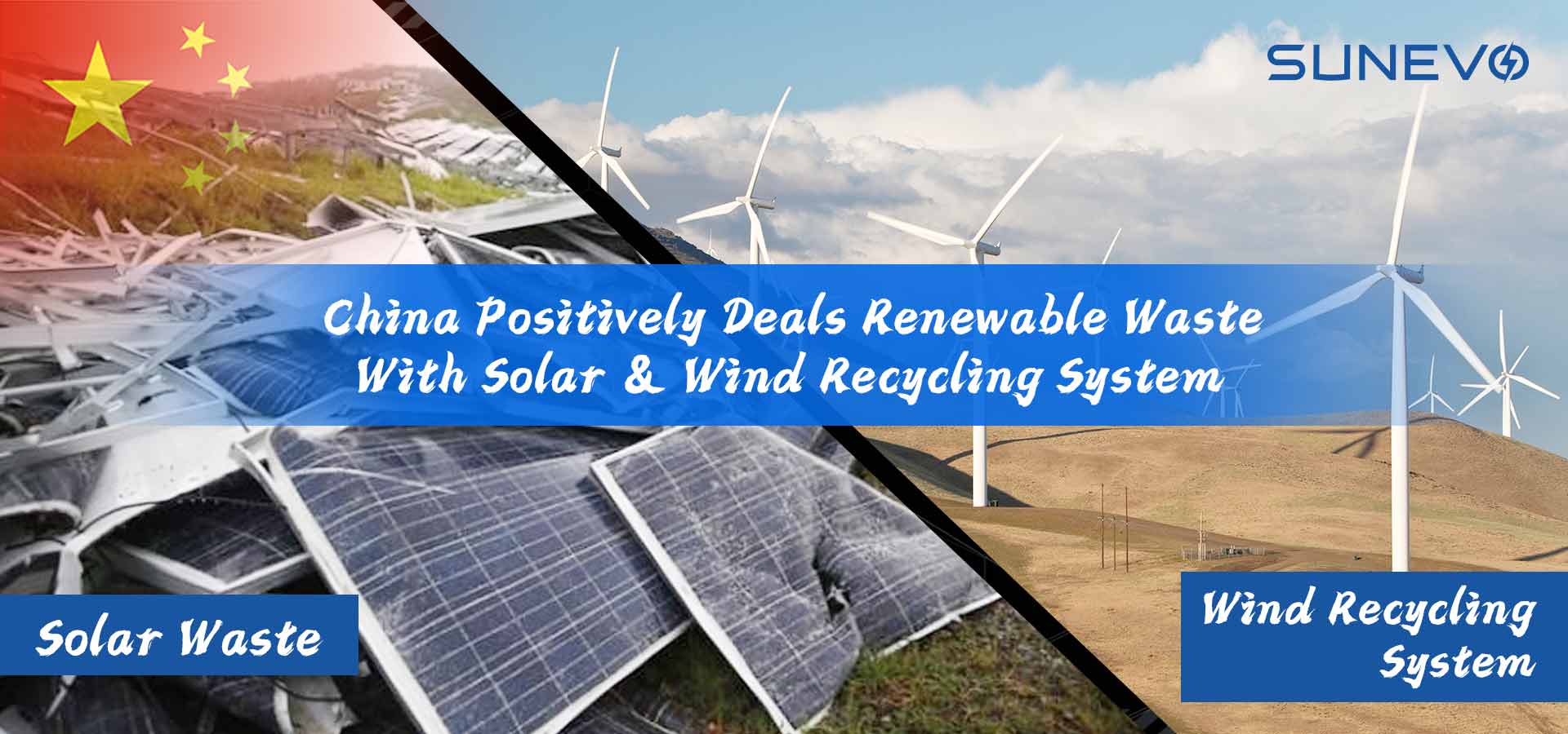 China trata residuos renovables con sistemas de reciclaje solares y eólicos